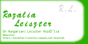 rozalia leiszter business card